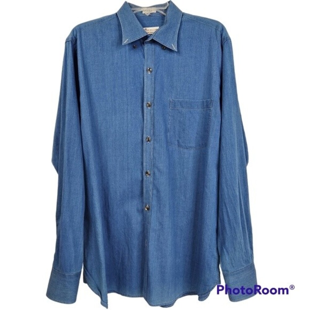 Peter Millar Men's Crown Vintage Long Sleeve Button Down Shirt Size Medium